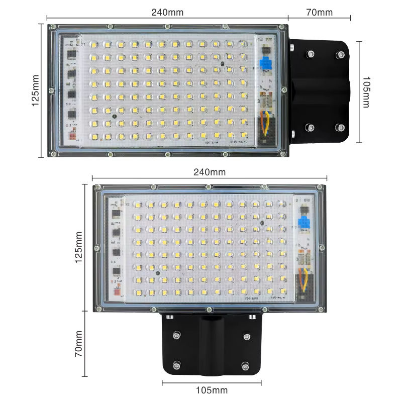 DSELCHUN 100W LED Außenflutlicht IP65 Wasserdichte Wandleuchte in Schwarz für Garten und Straße - Bild 2