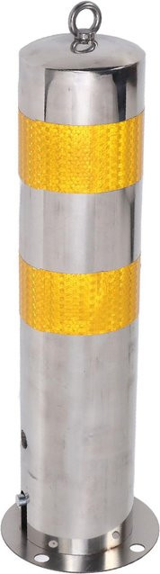 Aimo Sicherheitspoller aus Edelstahl in Silber mit gelbem Reflexstreifen, Höhe: 55 cm - Bild 1
