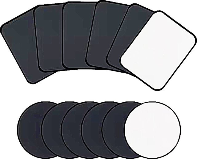 20er Set Magnetische Metallplatten für Auto-Telefonhalterungen, universelle Eisenplatten als Aufkleber für Handyhalter, Farben: Silber und Schwarz, Maße: 30 x 30 mm, 40 x 40 mm und 45 x 65 mm - Bild 1