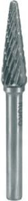 RUKO Hartmetall Frässtift Form L Rundkegel KEL in Silber, Durchmesser: 8,0 mm, Länge: min. 60 mm - Bild 1