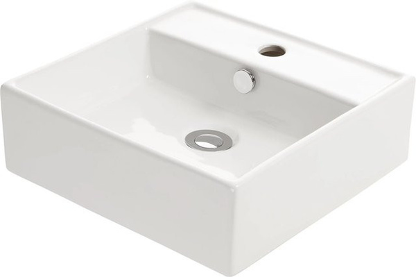 NEG Hänge-Waschbecken Uno16H Klein Quadratisch Weiß Keramik B/T/H: 38 x 38 x 12,6 cm