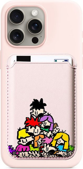 Magnetischer Kartenhalter mit Graffiti-Cartoon-Muster als MagSafe Wallet Cover für iPhone 17 Pro Max und Samsung Galaxy S26 Ultra - Bild 1