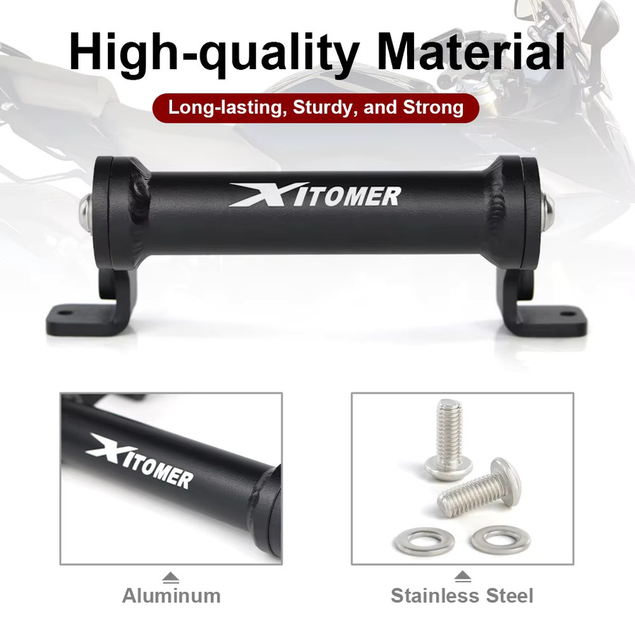 XITOMER Motorrad Handyhalterung für BMW R1200RS 2014-2018, Aluminium GPS Navigationshalterung in Schwarz - Bild 3