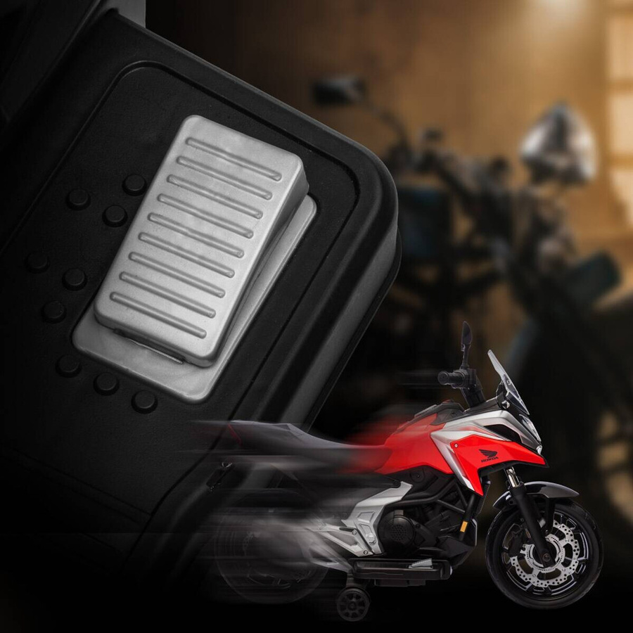 AIYAPLAY Kinder Elektro-Motorrad mit Licht und Sound, Rot, 3-6 Jahre - Bild 4