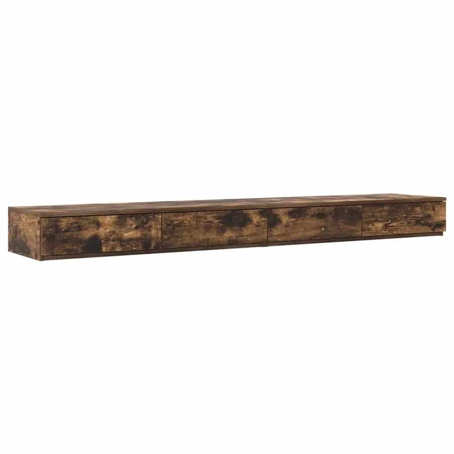 vidaXL Bettschubladen aus Holzwerkstoff in Räuchereiche, Braun, B: 180 cm, T: 36,5 cm, H: 16,5 cm - Bild 1