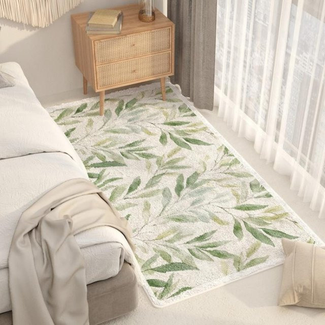 VIKAMA Bodenmatte mit tropischem Blattmuster, modern und floral, B/T: 120 x 50 cm - Bild 1
