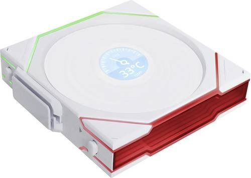 Lian Li UNI FAN TL Wireless LCD Gehäuse-Lüfter mit ARGB und PWM, Reverse Blade, Weiß, B/H/T: 120 x 28 x 120 mm - Bild 1