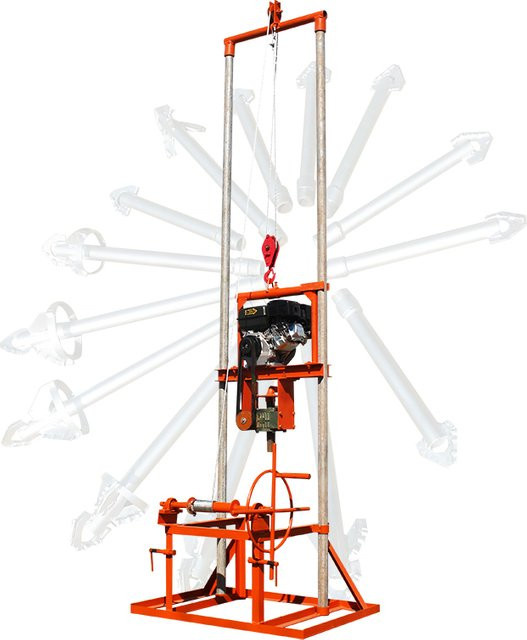 Relied Rotierende Brunnenbohrmaschine für Wasserbrunnen 80 m in Rot - Bild 1