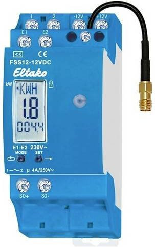 Eltako FSS12-12V DC Funk Stromzähler in Blau - Bild 1