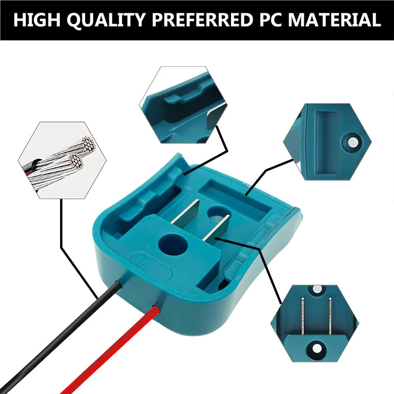 Makita DIY Stecker Adapter mit externem Netzteil für 10,8 V und 12 V Li-Ion Akkus BL1021B - Bild 4