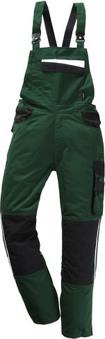 safety and more Latzhose EXTREME in grün/schwarz mit reflektierenden Elementen, Größe M, aus Polyester/Baumwolle - Bild 1