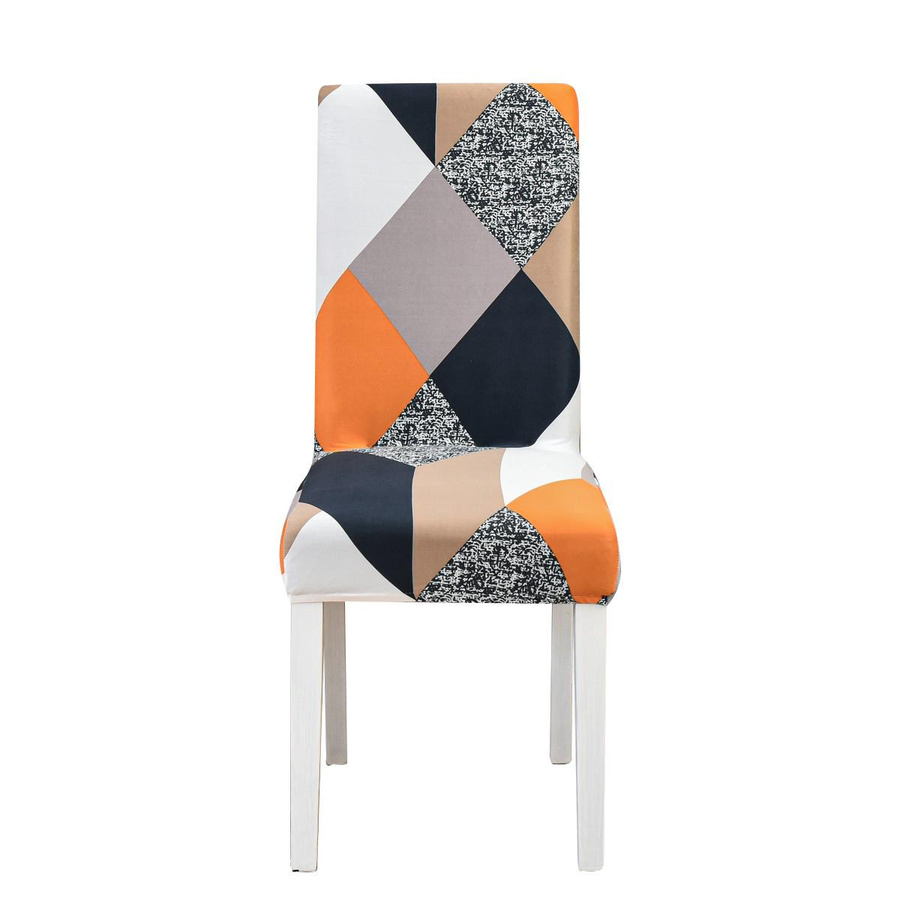 Housmife Stuhlbezug mit geometrischem Muster in Hellgrün, elastische und schmutzabweisende Stuhlhussen für Esszimmer und Büro, 1 Stück - Bild 2