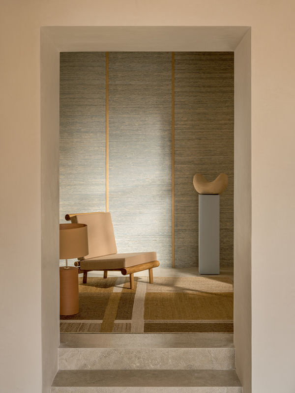 Élitis Tapete Grasscloth RM 1083 42 mit Streifenmuster und minimalistischem Design - Bild 2