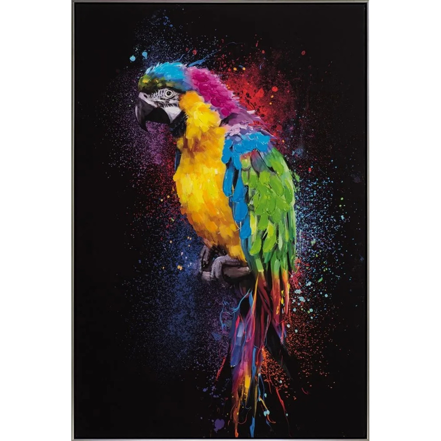 Art Universe Leinwandbild Farbenprächtiger Papagei in Multicolour, Modernes Wandbild mit Tiermotiv, Breite: 82 cm, Höhe: 122 cm - Bild 2