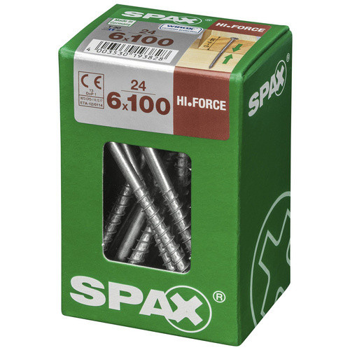 Spax Holzbauschraube mit Tellerkopf und Torx-Antrieb, silberfarben, 24 Stück, Durchmesser: 6 mm, Länge: 100 mm - Bild 2