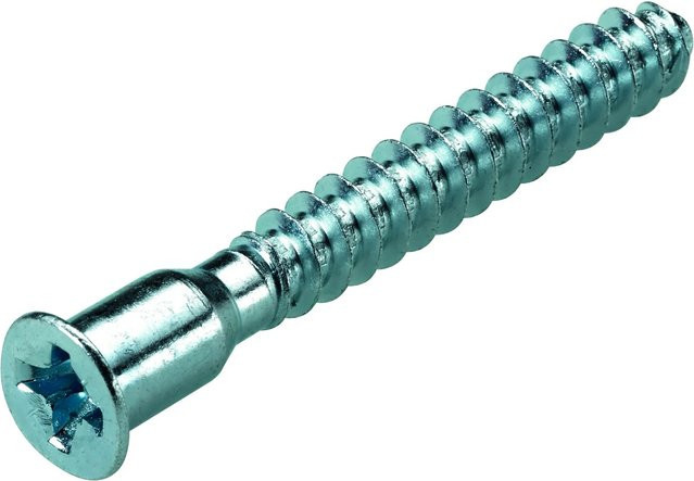 Hettich Verbindungsschraube verzinkt in Silber, Durchmesser: 6,3 mm, Länge: 50 mm, 16 Stück - Bild 1