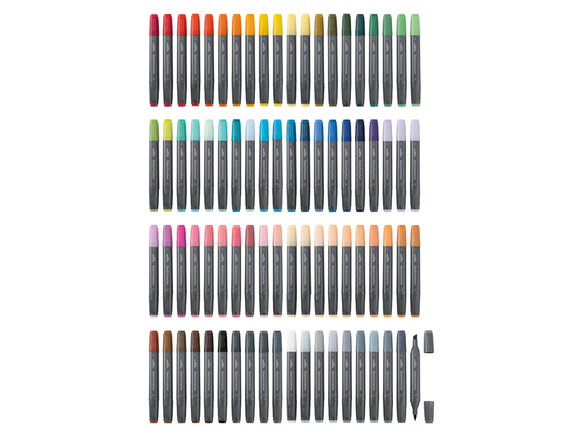CRELANDO Sketchmarker-Set mit Brush-Spitze in Multicolour für Erwachsene - Bild 3
