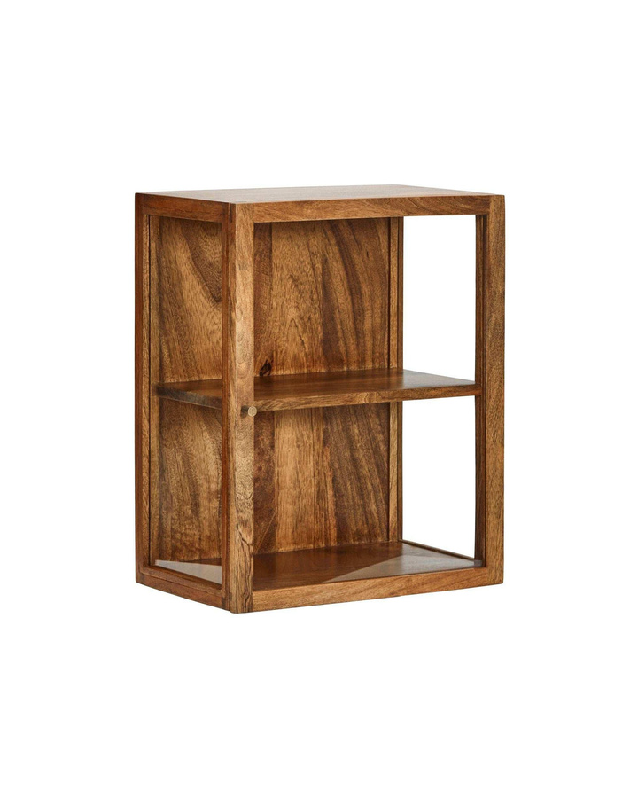 House Doctor Hängeschrank Montre aus Mangoholz in Braun mit Glastüren und Regalböden, Breite: 51 cm - Bild 1