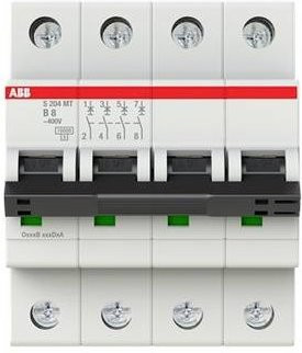 ABB S204MT-B8 MCB Sicherungsautomat 8A 400V Weiß - Bild 1