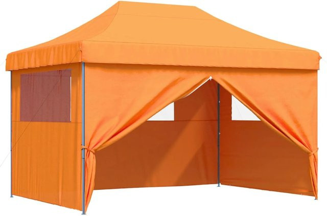 vidaXL Party-Zelt aus Oxford-Stoff und Stahl in Orange, B/T/H: 279 x 410 x 315 cm - Bild 1