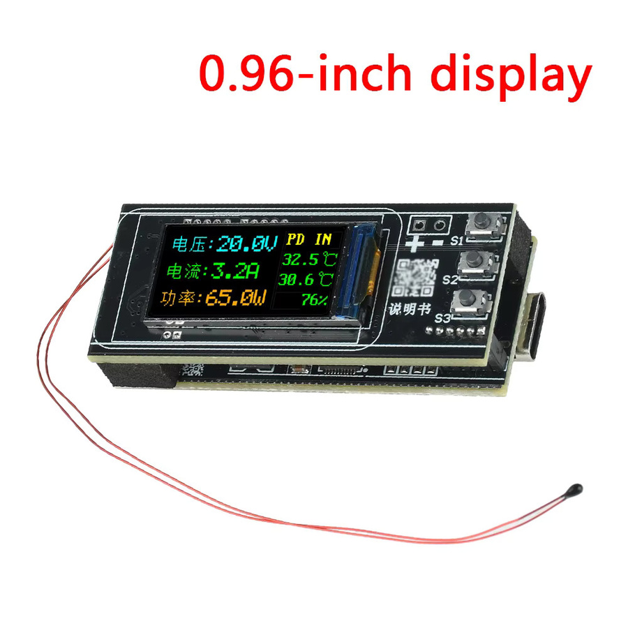 Diymore IP2366 Buck-Boost Schnelllademodul 140W für 2-6S LiFePO4 Lithium-Batterien mit 0,96 Zoll TFT-Bildschirm, PD PPS QC AFC, Schwarz - Bild 3
