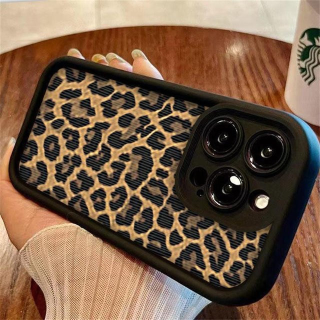 Stoßfeste Handyhülle mit Leopardenmuster aus weichem Silikon und TPU für Apple iPhone 15 Pro Max, iPhone 14, 13, 12, 11, X, XR, XS Max, 7, 8 Plus in Multicolour - Bild 1