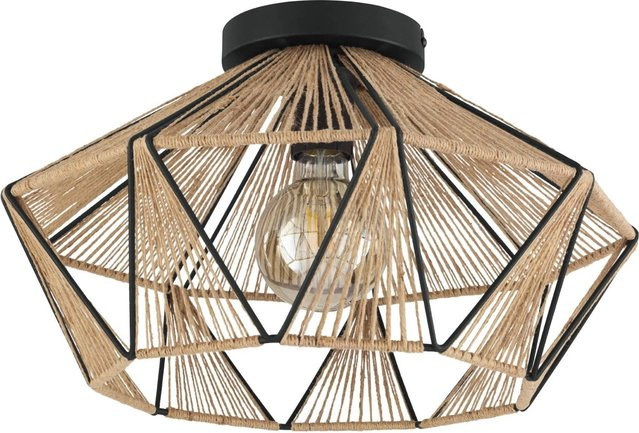 Eglo Deckenleuchte Adwickle 1-flammig Schwarz Metall modern B: 26 cm, H: 44,5 cm - Bild 1