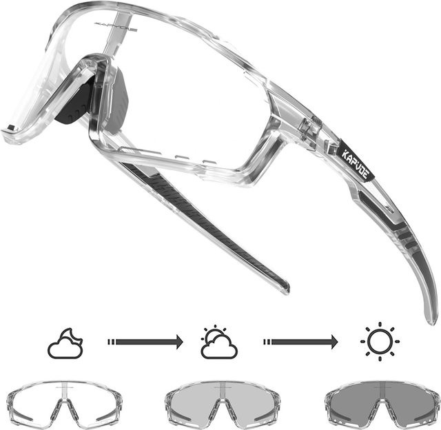 Kapvoe Sportsonnenbrille, Herren, Vollrand, black, transparent, unisex - Bild 1