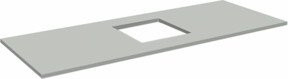 Rocholz Tischplatte SYSTEM FLEX in Grau mit mittigem Waagenausschnitt, B/T/H: 160 x 80 x 3 cm - Bild 1