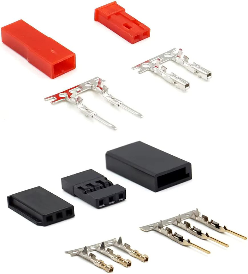 AOKIN Servo-Splitter-Kabel Set mit 40 Sets Servostecker männlich und weiblich sowie Crimp-Pin-Kabel in Multicolor, kompatibel mit JST SYP und Futaba - Bild 3