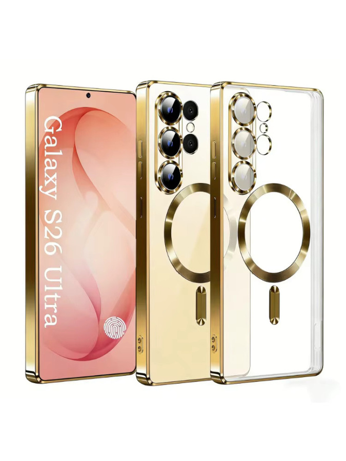Magnetische Softcase-Hülle für Samsung Galaxy S26 S25 Edge S24 S22 Ultra S23 Plus S21 FE mit MagSafe, transparentem Design und Linsenschutz, Farbe: Purple - Bild 5