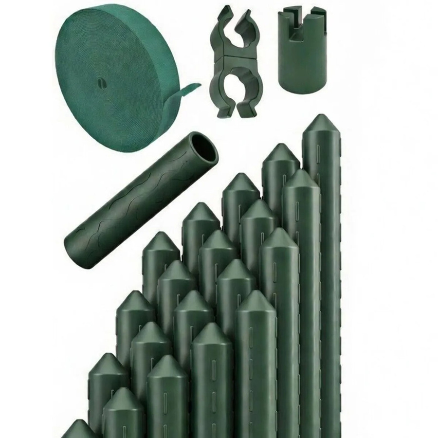 TTL GARDEN Rankstäbe 20er Set Grün, Kunststoffbeschichtet mit Stahlkern, Höhe: 180 cm, Durchmesser: 16 mm, Rankhilfe für Garten, Hochbeet und Gewächshaus - Bild 2