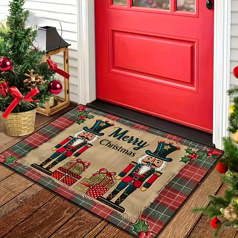 VIKAMA Weihnachts-Fußknacker Fußmatte, schmutzabweisend und rutschfest für Eingangsbereich, Flur und Badezimmer - Bild 4