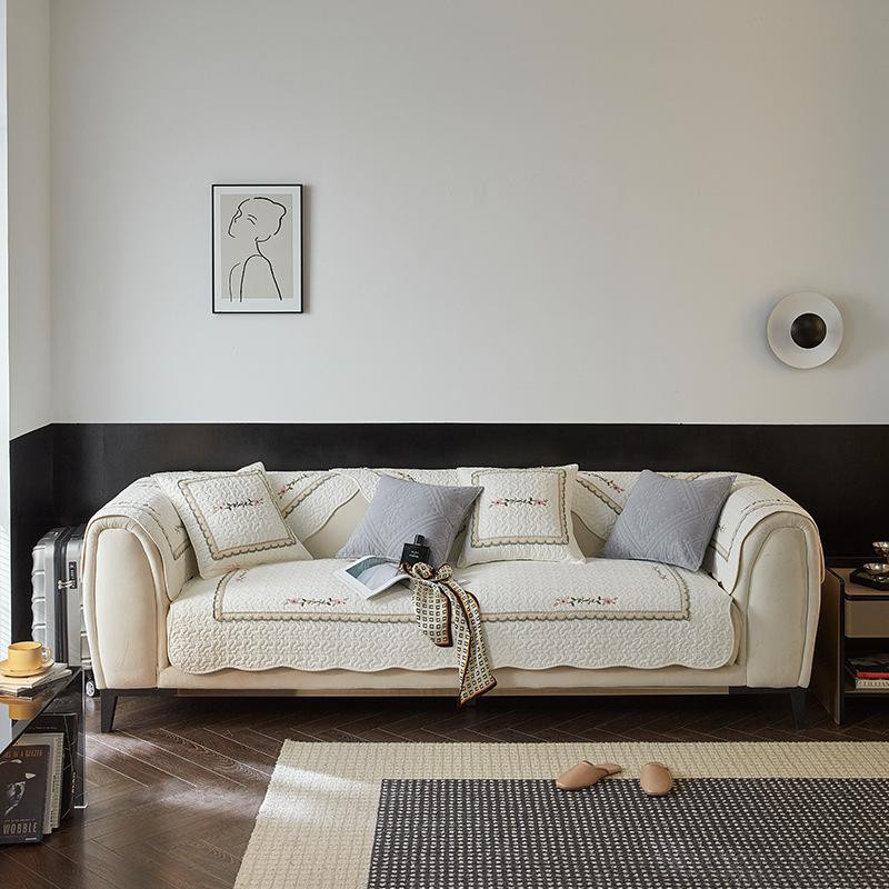 Yiran Furniture Sofa Kissen aus Baumwolle mit doppelseitiger Stickerei im nordischen Design, B/B/H: 70 x 70 x 70 cm - Bild 3