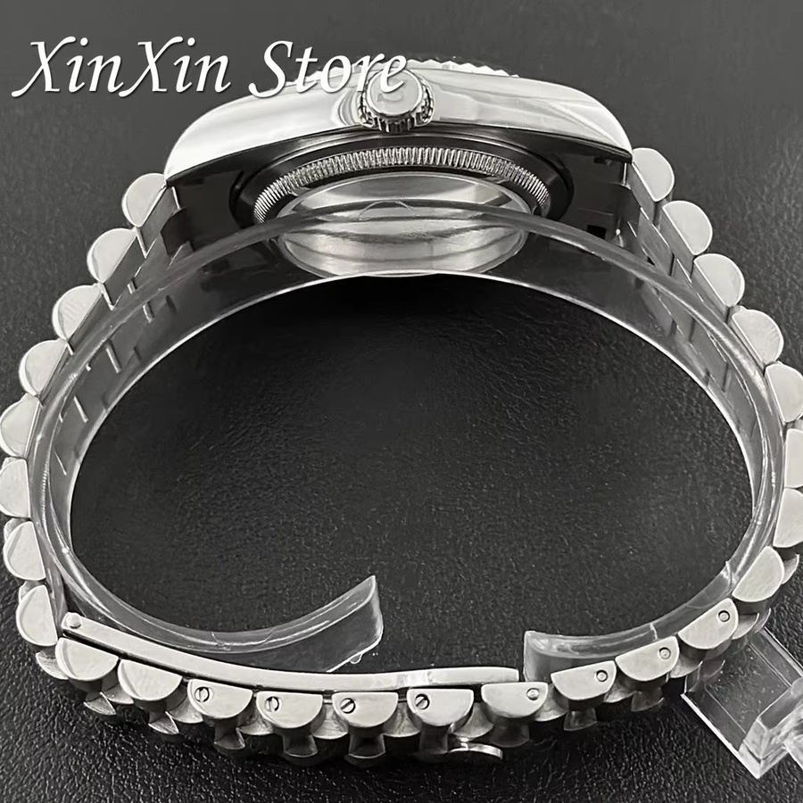 XINGHAN Uhrengehäuse, Saphirglas, Edelstahl, Silber, 36mm/40mm - Bild 2