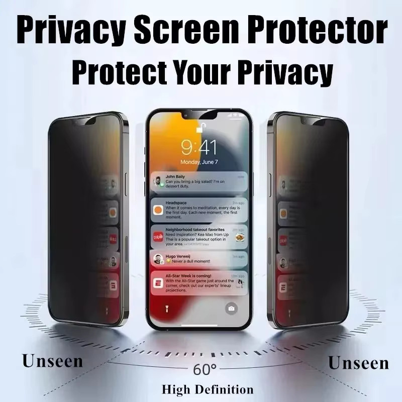 Sichtschutz Panzerglas aus gehärtetem Glas für Xiaomi Redmi 7, Y3 9a, 9c NFC, 9i, 9at A1 Plus und Note 7 Pro - Bild 4