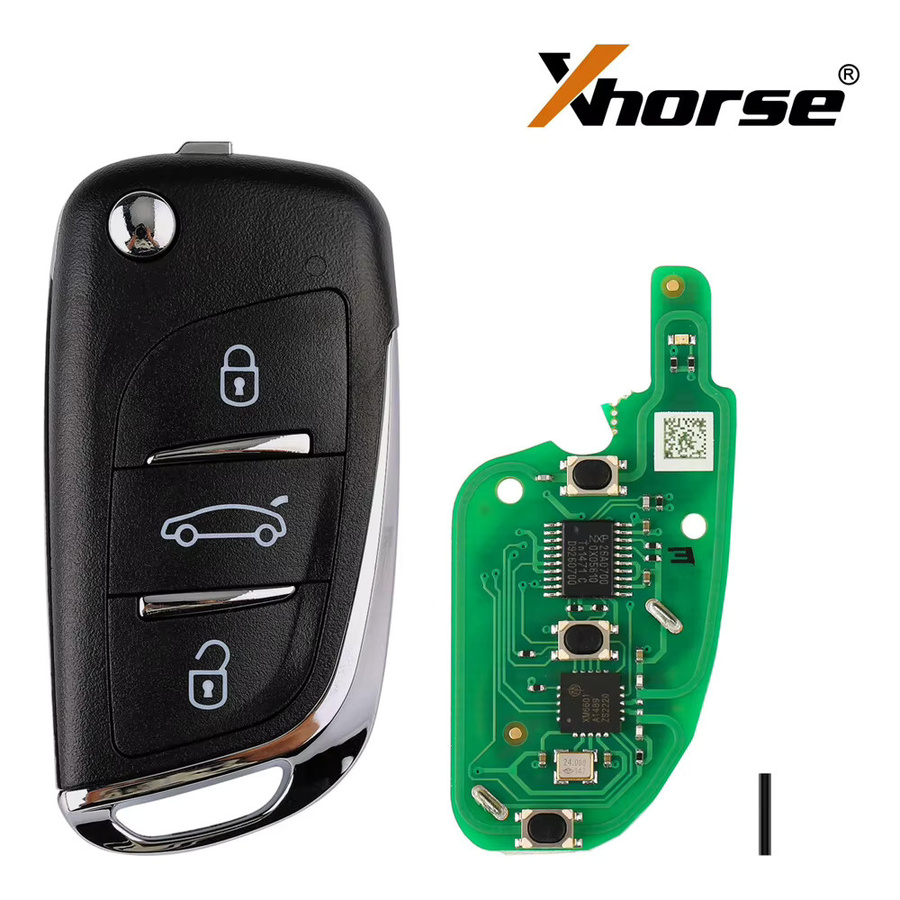 Xhorse VVDI2 Fernbedienungsschlüssel für Volkswagen DS Typ, 3 Tasten, Schwarz, 5er Set - Bild 2