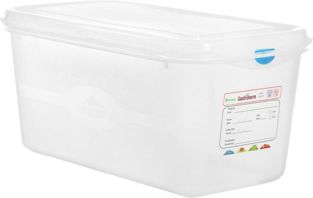Denox GN-Kunststoffbehälter Dena 1/6, 12er Pack, transparent, B: 16,2 cm, T: 17,6 cm, H: 10,0 cm - Bild 1