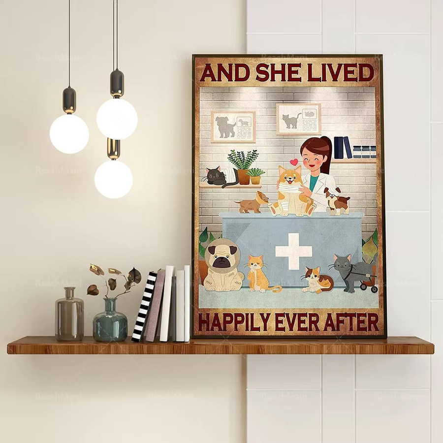 ReachMani Leinwanddruck Tierarzt-Poster mit Typografie als Dekoration für die Tierklinik in Mehrfarbig - Bild 2