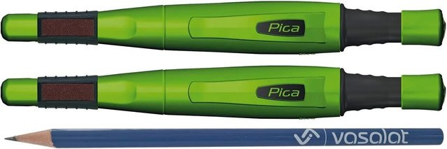 vasalat Pica Big Dry Zimmermannsbleistift-Set mit Minenschärfer, 2 Stück, Graphit - Bild 1