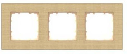 Siemens Schalterprogramm Delta Holz 3fach Rahmen in Beige oder Braun 5TG11034 - Bild 1