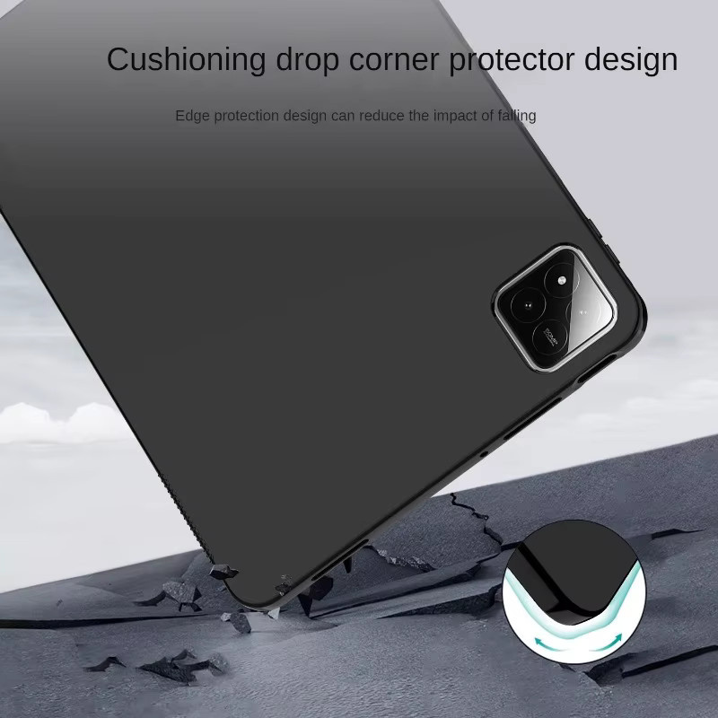 Xiaomi Silikon Schutzhülle mit Airbag-Funktion für Mi Pad 8 Pro und Mi Pad 7 Pro 11,2 Zoll, Schwarz - Bild 4