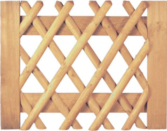 T & J Jägerzaun Tor aus Nadelholz in Braun, Breite: 100 cm, Höhe: 80 cm