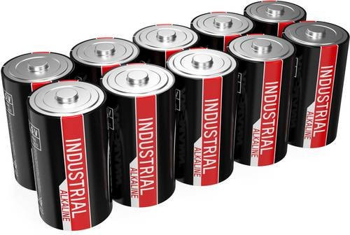 Ansmann Industrial Mono (D) Alkali-Mangan Batterien 1,5 V, 10 Stück, Schwarz - Bild 1