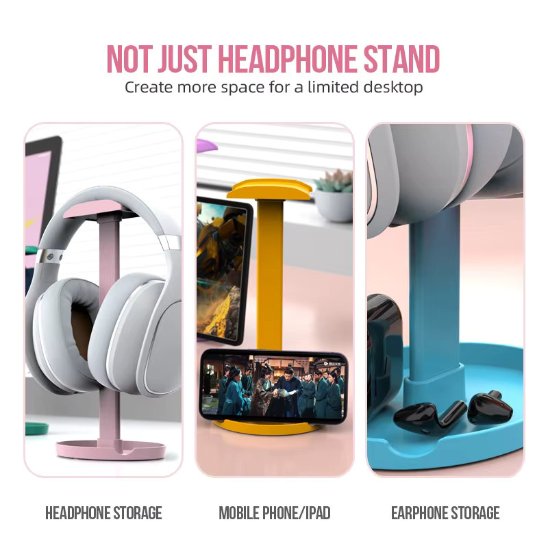 Z2 Universal Kopfhörer Ständer Tragbarer Gaming Headset Halter und Desktop-Organizer in Schwarz - Bild 3