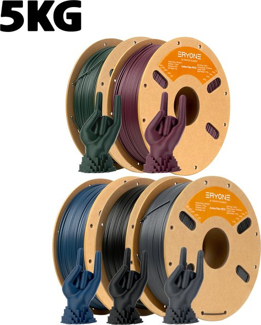 ERYONE PETG Carbon Fiber Premium Filament für FDM 3D-Druck, 5 kg - Bild 1