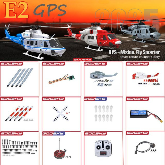 GOOSKY E2 GPS UH-1Y Hubschrauber Ersatzteile, Zubehör, Bunt / Mehrfarbig - Bild 1
