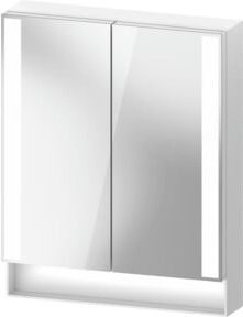 Duravit Qatego Uni-Spiegelschrank Typ J, weiß, wandhängend, 2 Türen mit LED-Beleuchtung und Sensor-Schalter, B/H/T: 60 x 75 x 15,5 cm - Bild 1