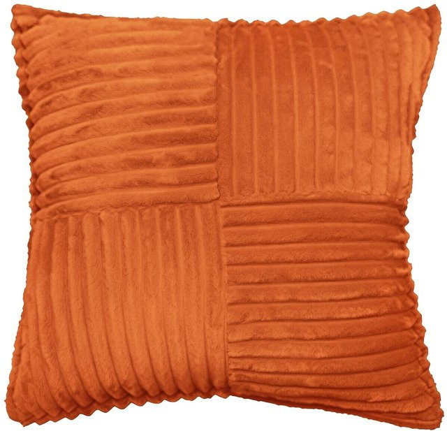 Pocoline Dekokissen Cord in Terra, quadratisch, Polyester, Breite: 45 cm, Höhe: 45 cm - Bild 1