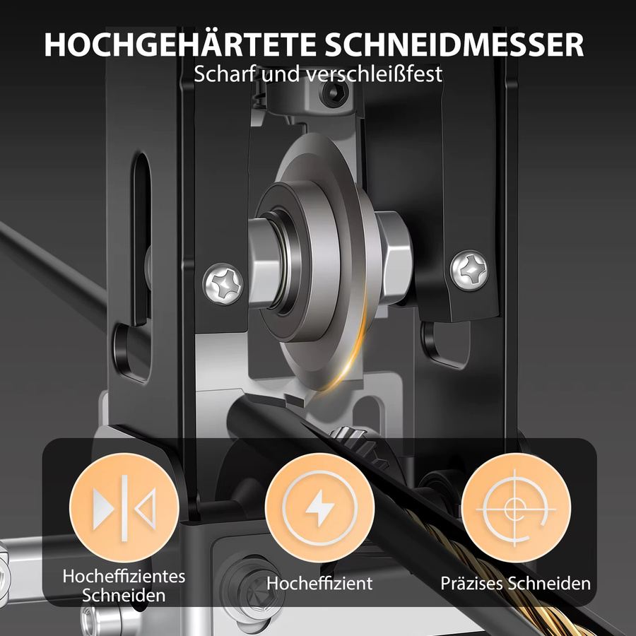Manuelle Kabelabisoliermaschine 2-25mm in Schwarz für Handkurbel oder Bohrmaschinenantrieb - Bild 2